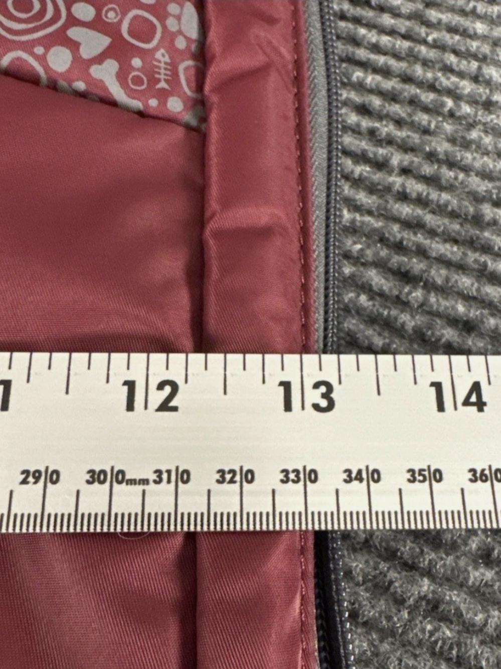 Chala Burgundy and Gray Tote with Paw Charm - Picture 12 of 15